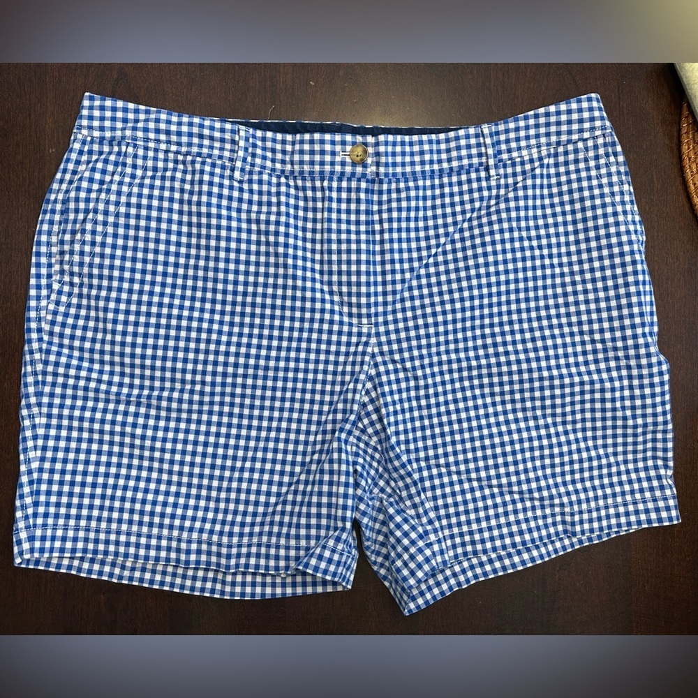 Talbots Blue and White Checkered Women's Shorts